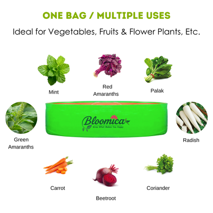 24x6 Inches (2x 1⁄2 Ft) - 260 GSM HDPE Round Spinach Grow Bag