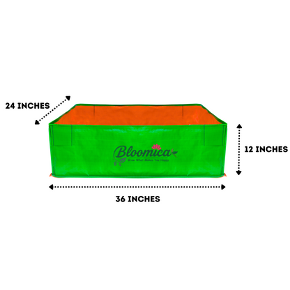 36x24x12 Inches (3x2x1 Ft) - 260 GSM HDPE Rectangular Grow Bag