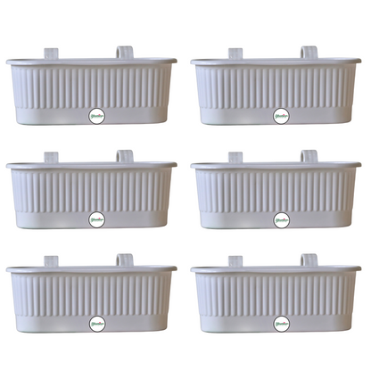 Balcony Railing Planter - White Colour