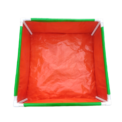36x36x12 Inches (3x3x1 Ft) - 220 GSM HDPE Rectangular Grow Bag With Supporting PVC Pipes