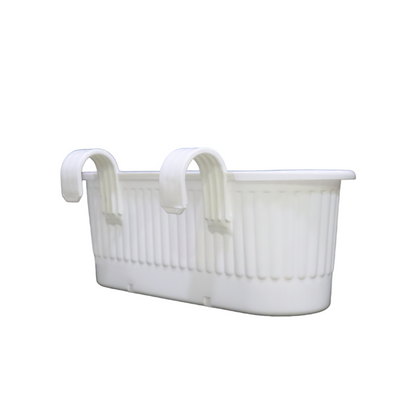 Balcony Railing Planter - White Colour