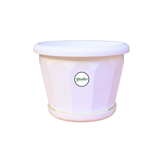 5 Inch Lotus Planter - White Colour
