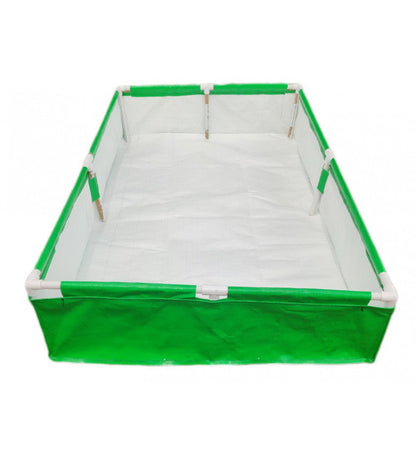 72x48x12 Inches (6x4x1 Ft) - 400 GSM HDPE Rectangular Grow Bag With Supporting PVC Pipes