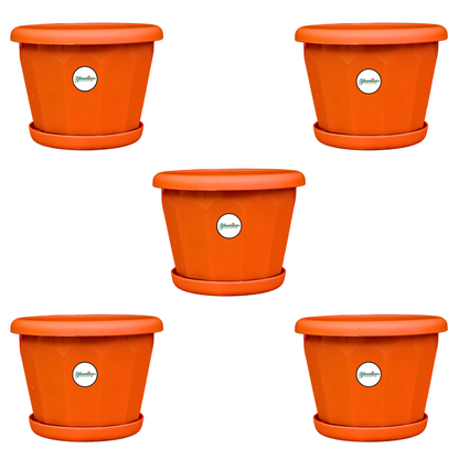 8 Inch Lotus Planter - Terracotta Colour