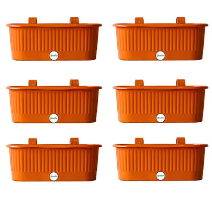 Balcony Railing Planter - Terracotta Colour
