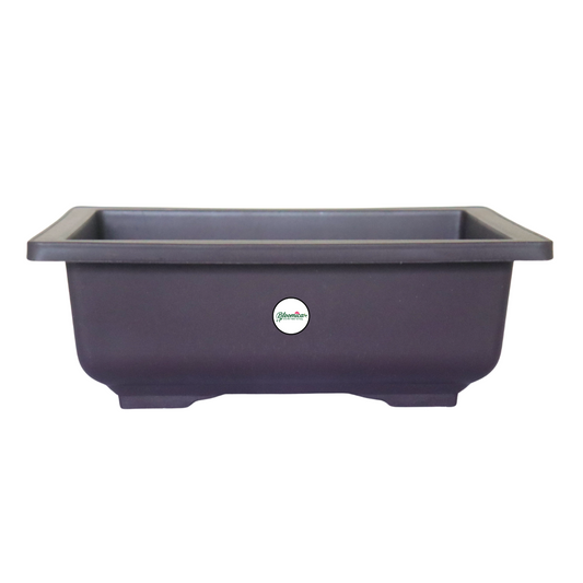 Compact Rectangular Bonsai Planter - Brown Colour