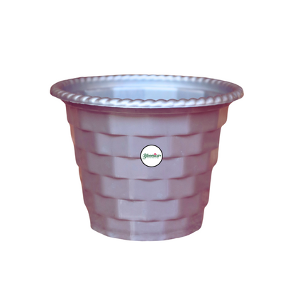 Brick Pattern Indoor Pot - Grey Colour