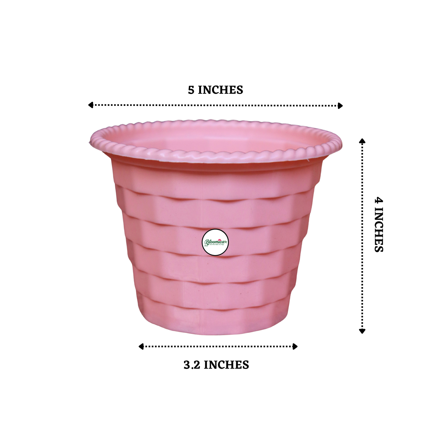 Brick Pattern Indoor Pot - Pink Colour