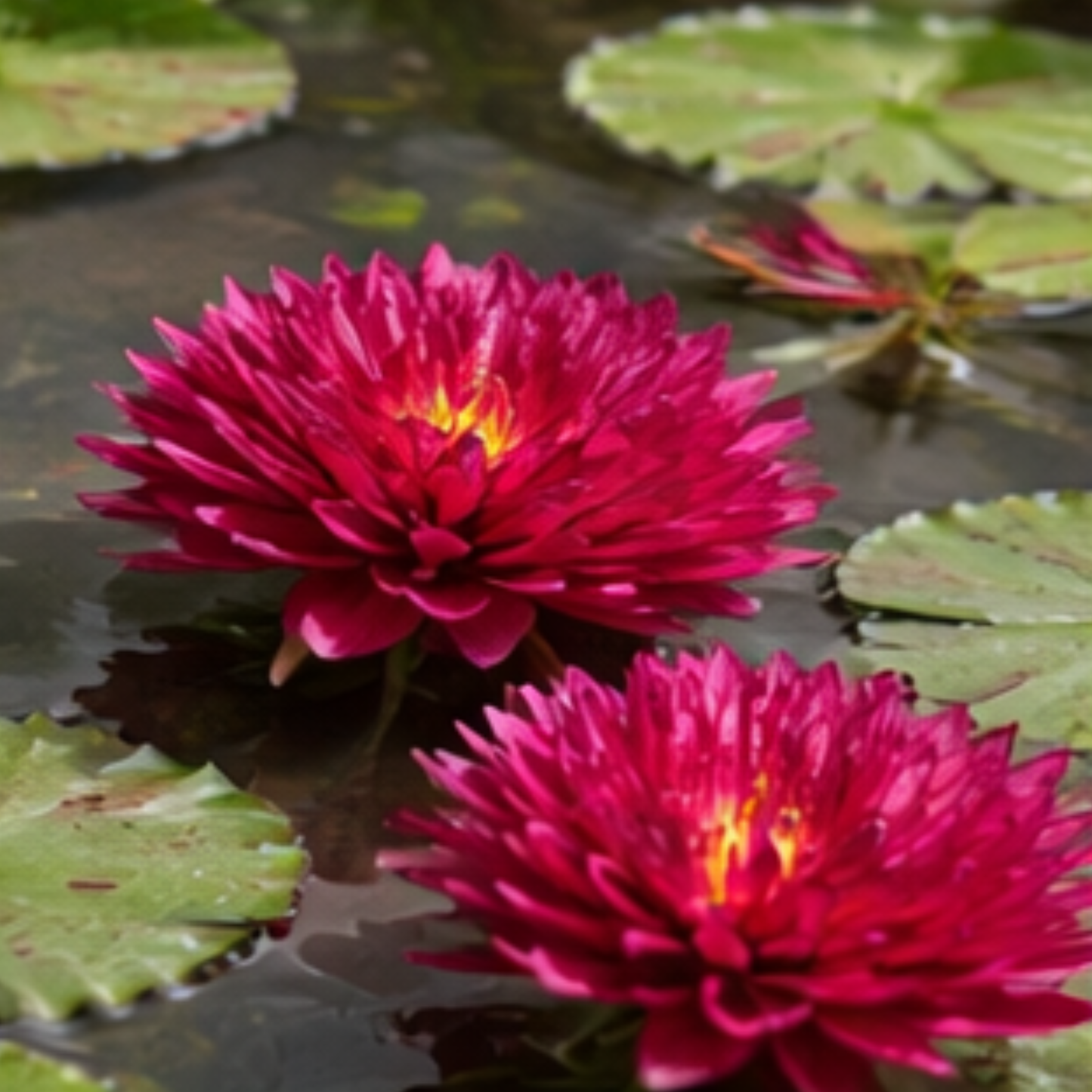 Cherry Nutcha – Rare Exotic Tropical Waterlily (Sprouted Tuber)