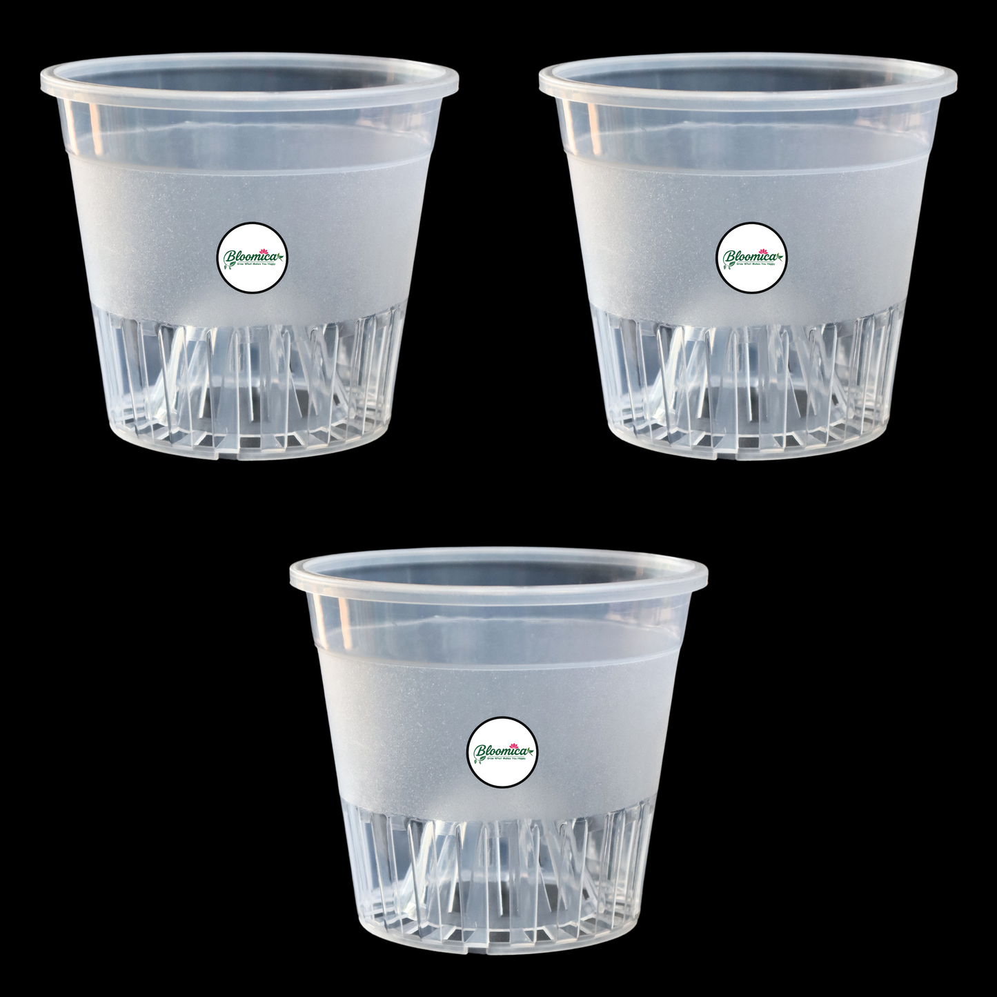 Clear Orchid Pot With Dome - 4 Inches