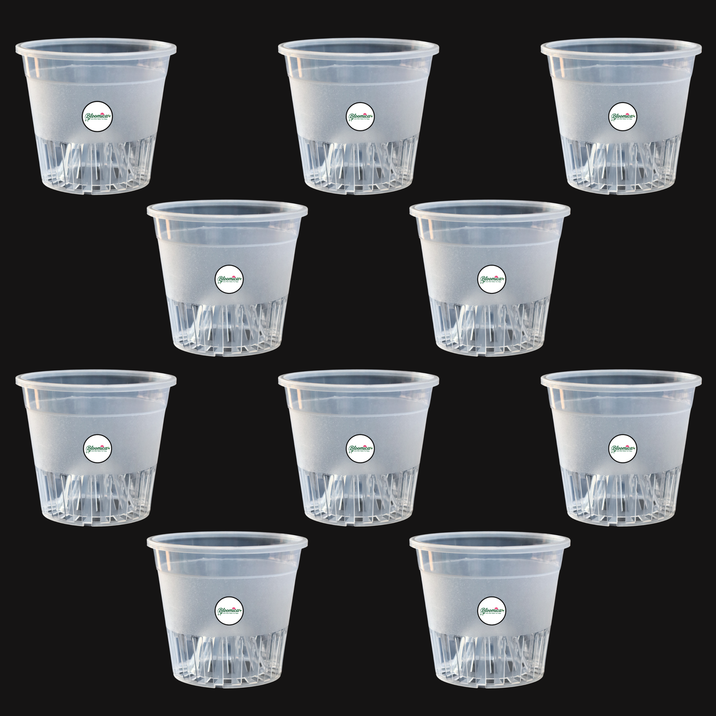 Clear Orchid Pot With Dome - 4 Inches