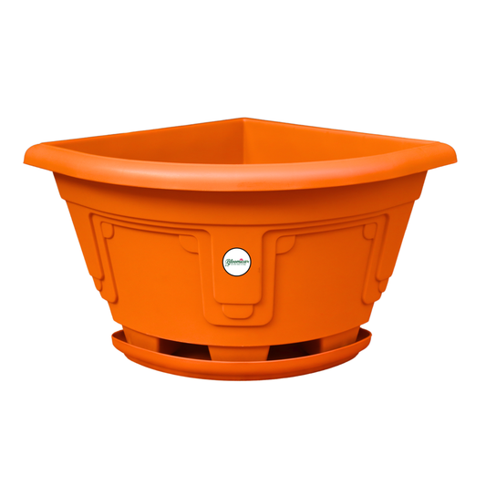 Corner Fit Planter - Terracotta Colour