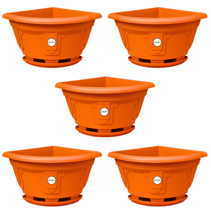 Corner Fit Planter - Terracotta Colour