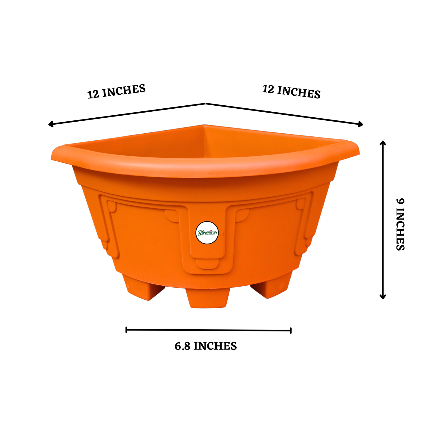 Corner Fit Planter - Terracotta Colour