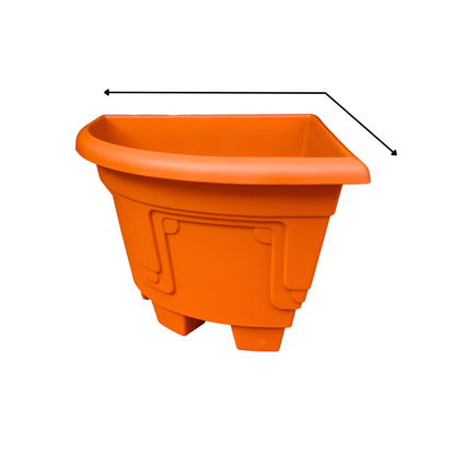 Corner Fit Planter - Terracotta Colour