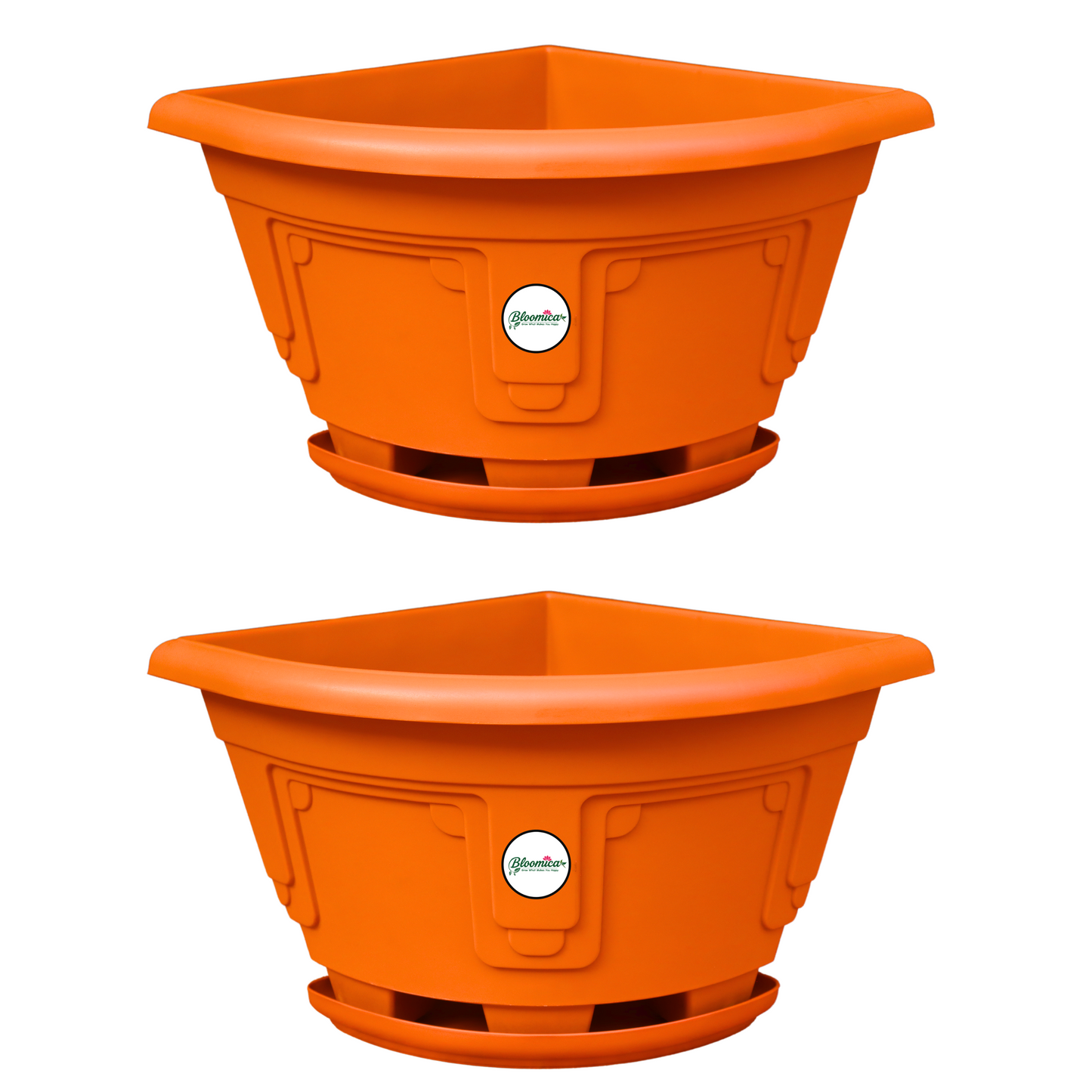 Corner Fit Planter - Terracotta Colour