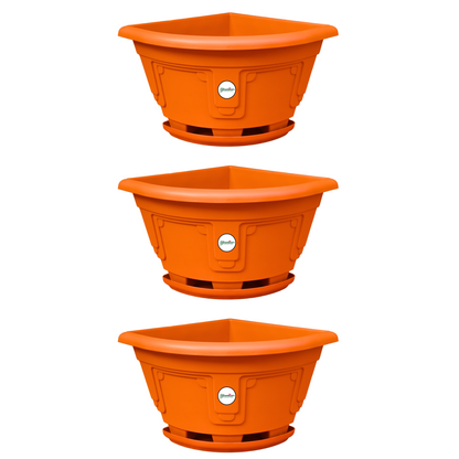 Corner Fit Planter - Terracotta Colour