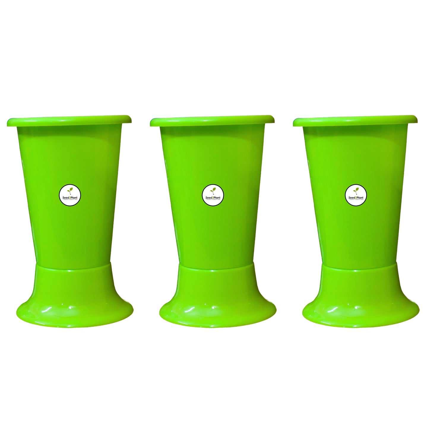 Galaxy Indoor Plastic Pot - Green Colour