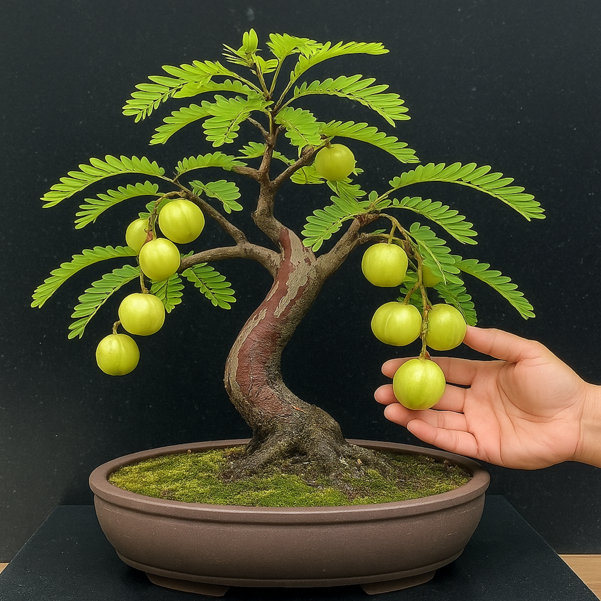 bonsai amla tree Gooseberry Tree Bonsai (Amla) – Indoor Live Plant | Real Fruiting Bonsai for Home & Office