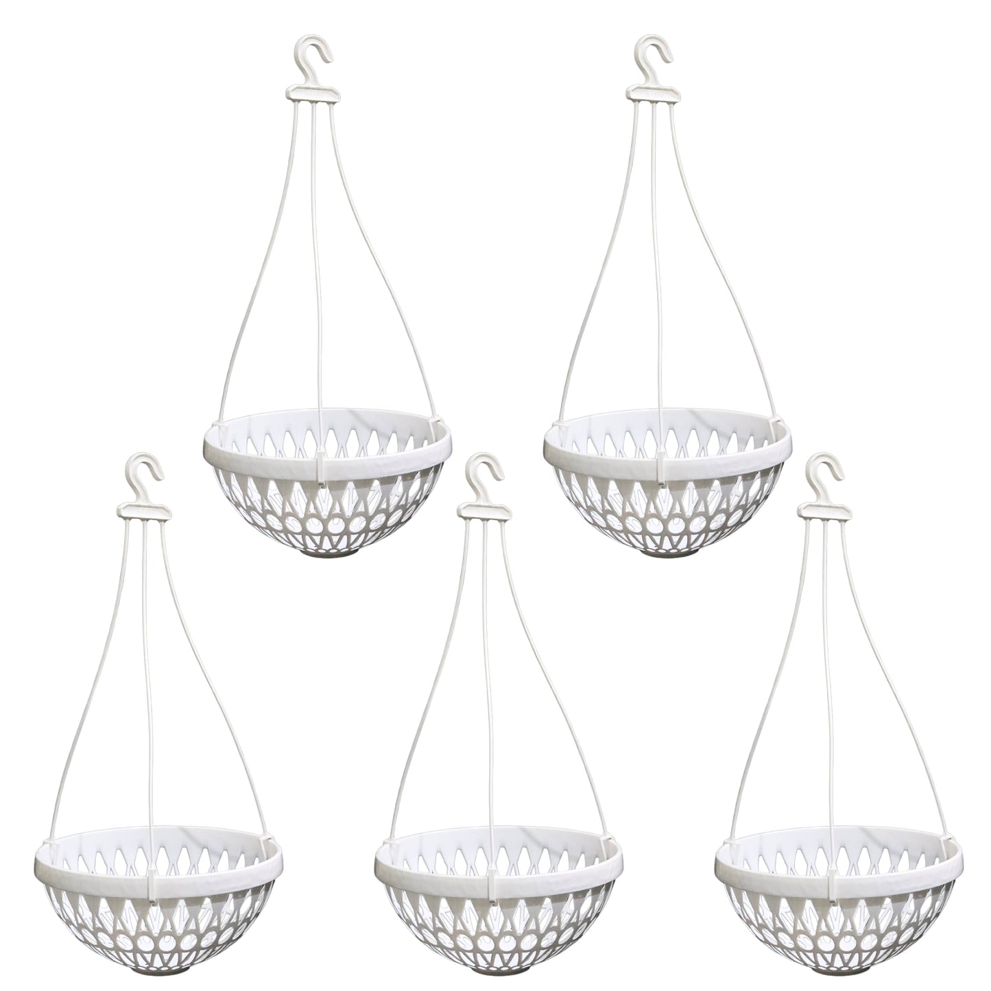 Hanging Orchid Pot - White Colour