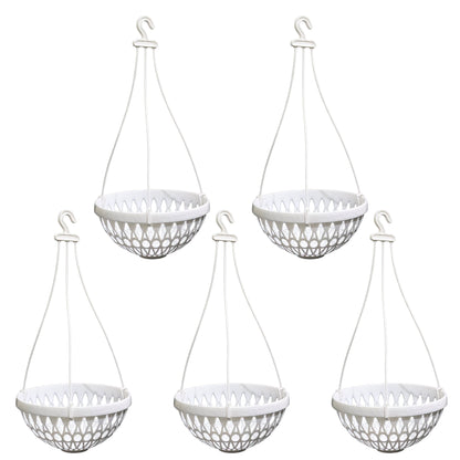 Hanging Orchid Pot - White Colour