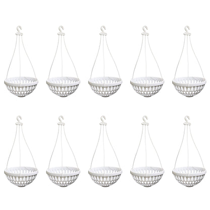 Hanging Orchid Pot - White Colour