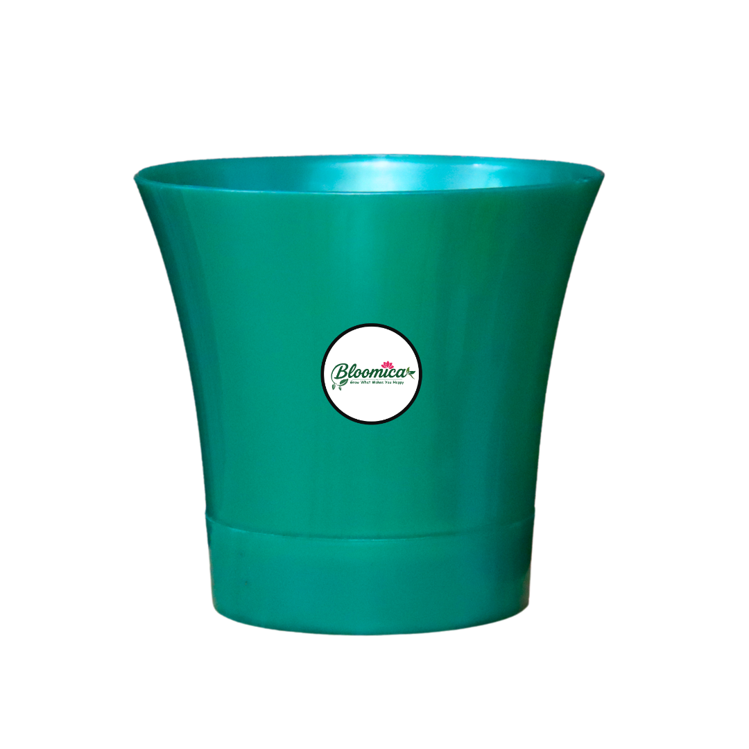 Self Watering Indoor Plastic Pot - Dark Green Colour