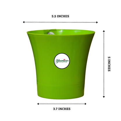 Self Watering Indoor Plastic Pot - Green Colour