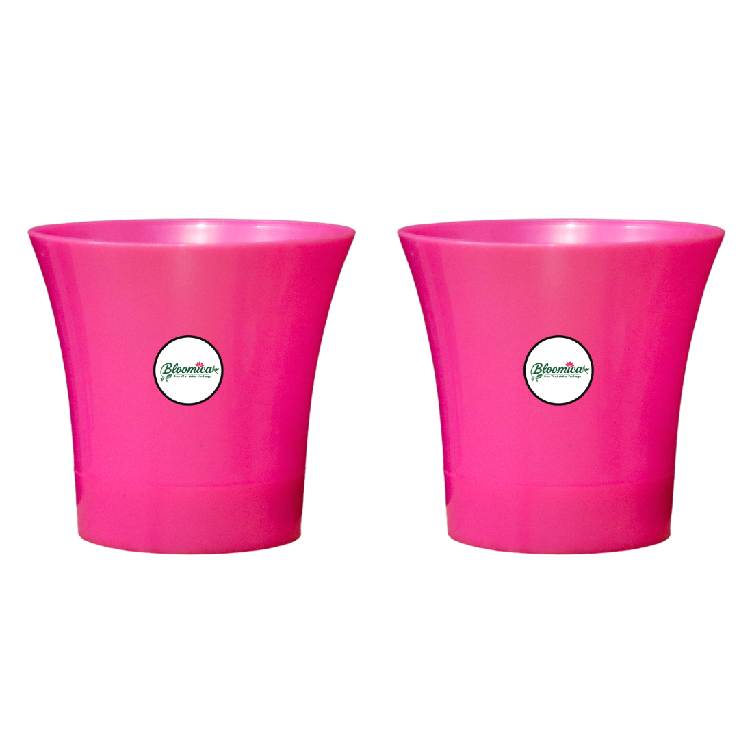 Self Watering Indoor Plastic Pot - Pink Colour