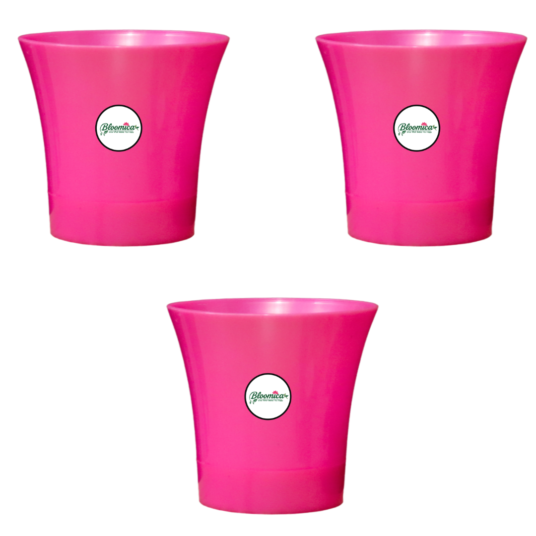 Self Watering Indoor Plastic Pot - Pink Colour