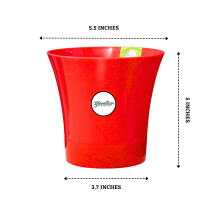 Self Watering Indoor Plastic Pot - Red Colour