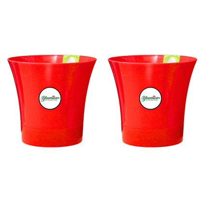 Self Watering Indoor Plastic Pot - Red Colour