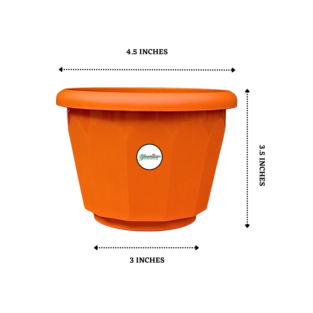 5 Inch Lotus Planter - Terracotta Colour