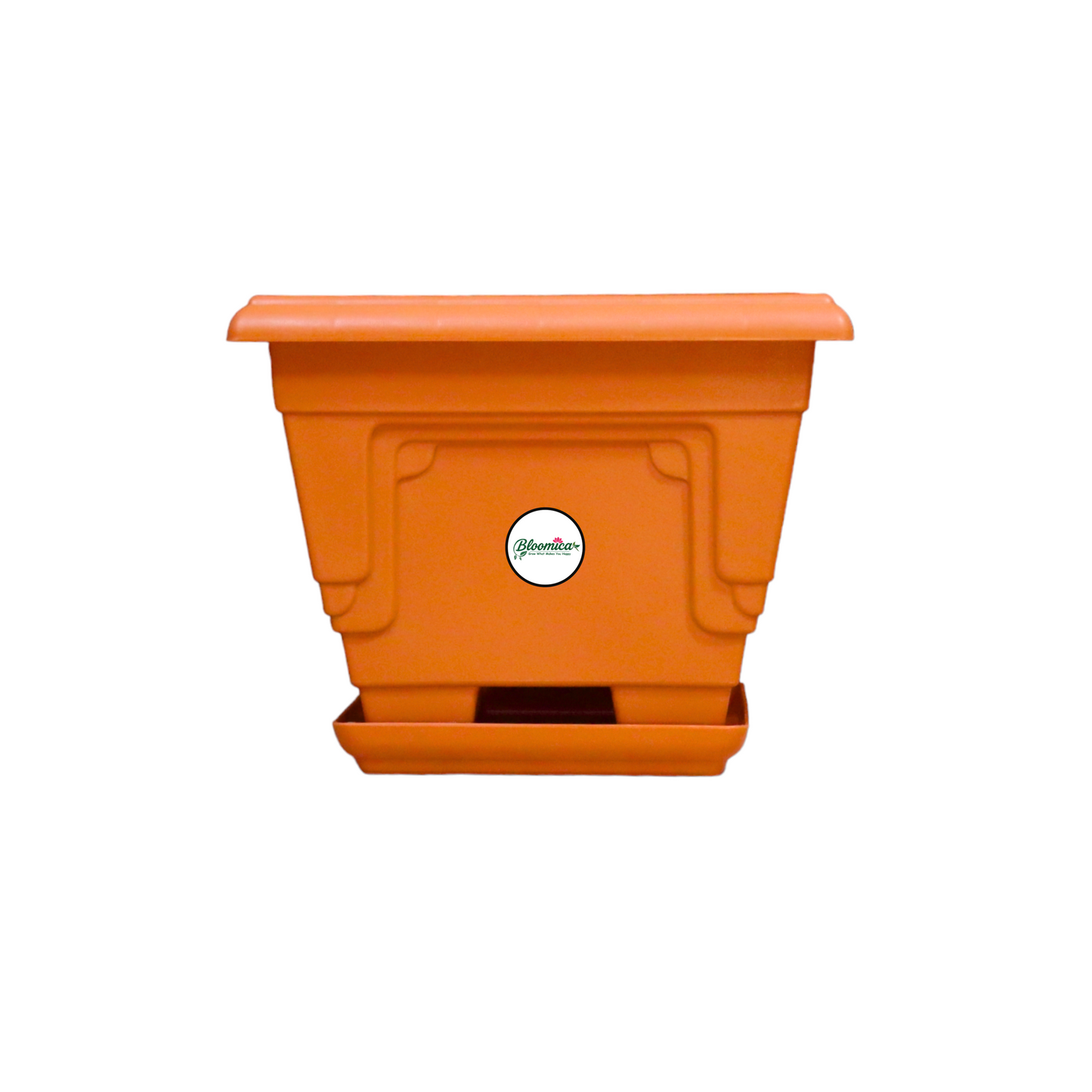 Prakriti Planter | Stylish Indian Terrace Garden 10 Inch Pot - Terracotta Colour