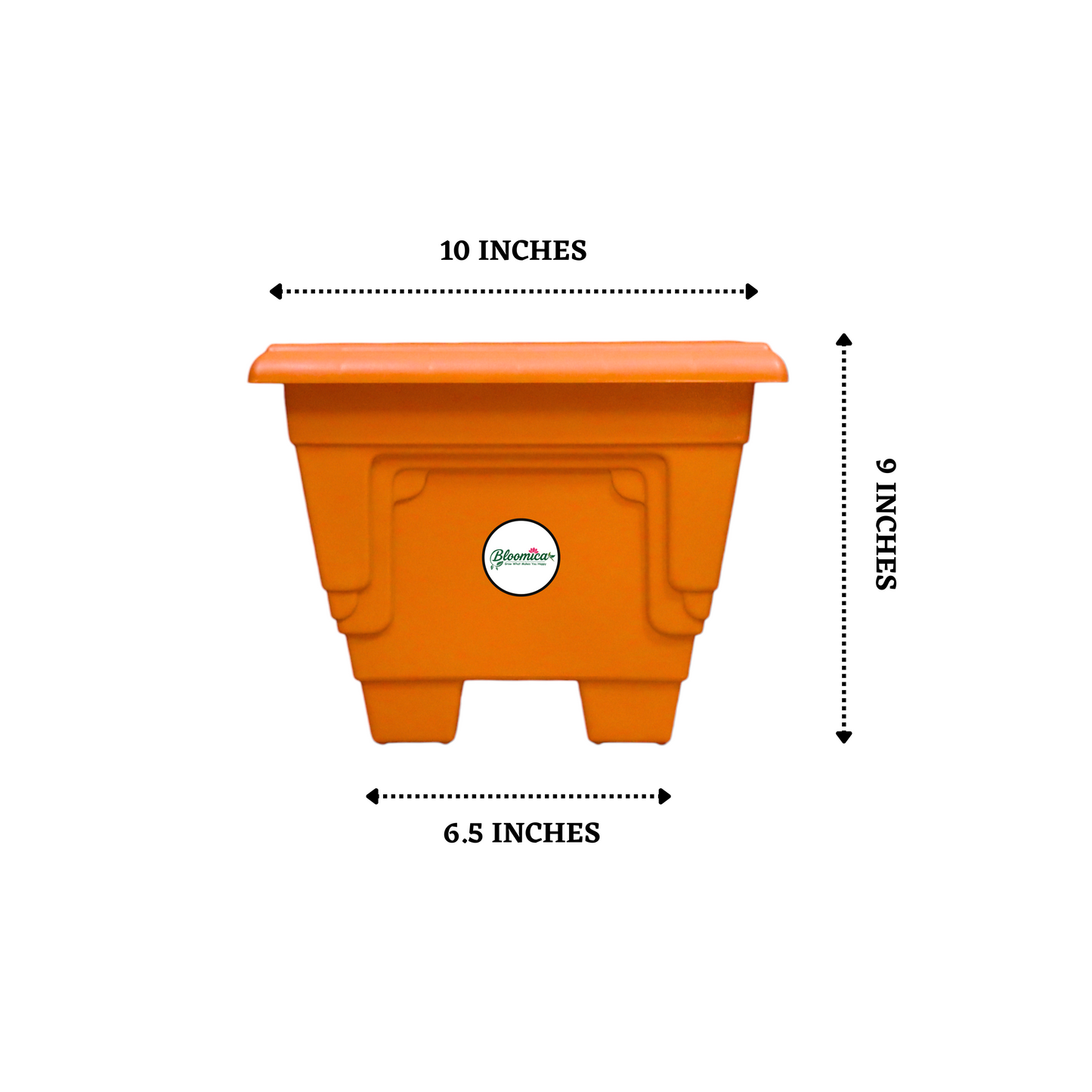 Prakriti Planter | Stylish Indian Terrace Garden 10 Inch Pot - Terracotta Colour