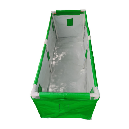 60x24x18 Inches (5x2x1.5 Ft) - 400 GSM HDPE Rectangular Grow Bag With Supporting PVC Pipes