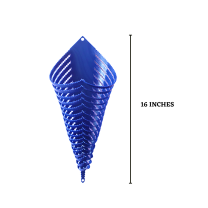 Plastic Orchid Cone - Blue Colour