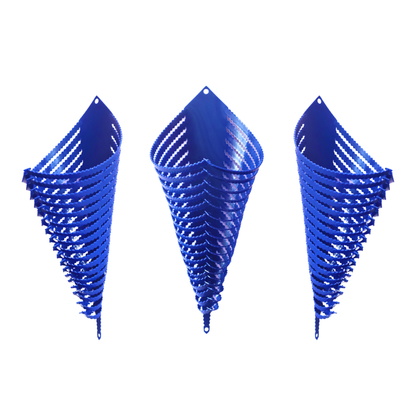Plastic Orchid Cone - Blue Colour