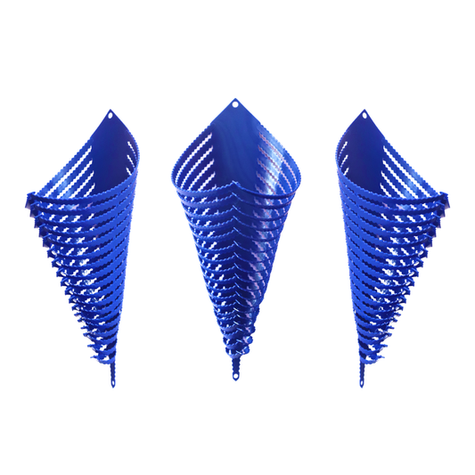 Plastic Orchid Cone - Blue Colour
