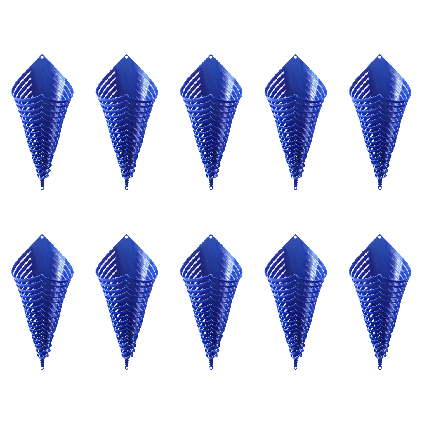 Plastic Orchid Cone - Blue Colour