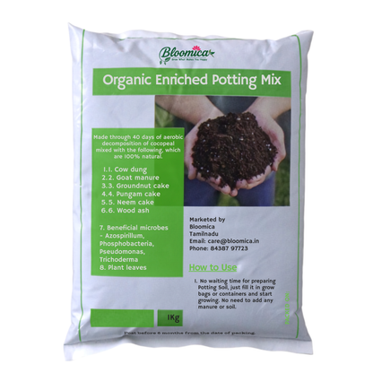 Potting Soil - 100% Organic with 8 Fertilizers and 4 Beneficial Microbes