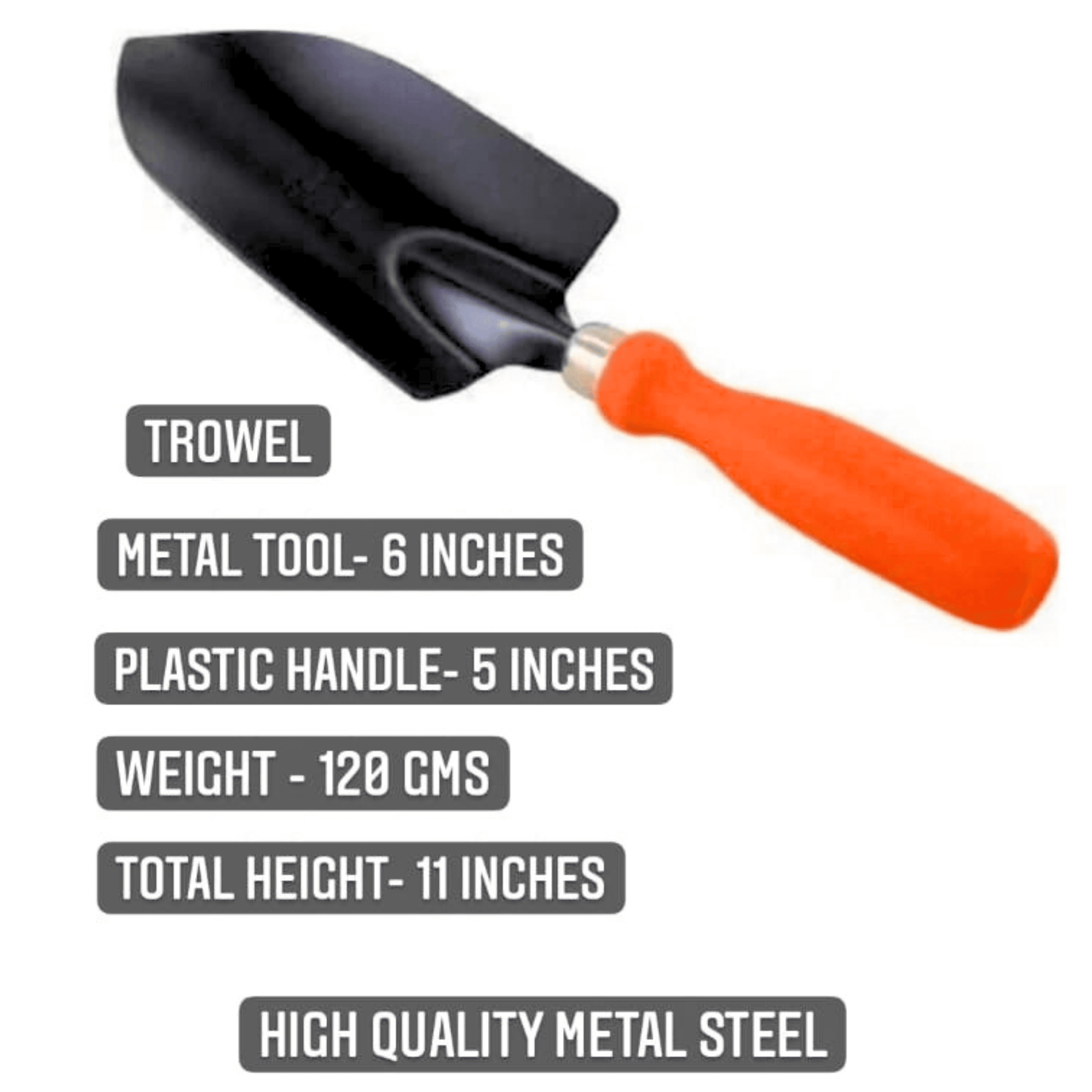 Trowel with Plastic Handle - Hand Held Gardening Tool
