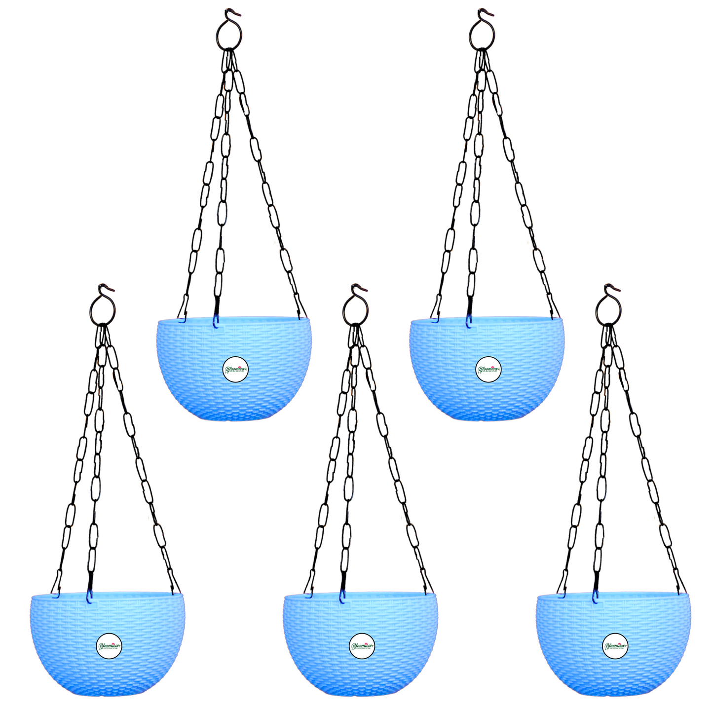 Ultra Model Virgin Plastic Hanging Pot - Blue Colour
