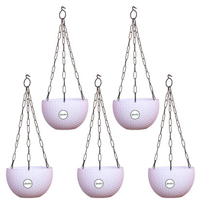 Ultra Model Virgin Plastic Hanging Pot - White Colour