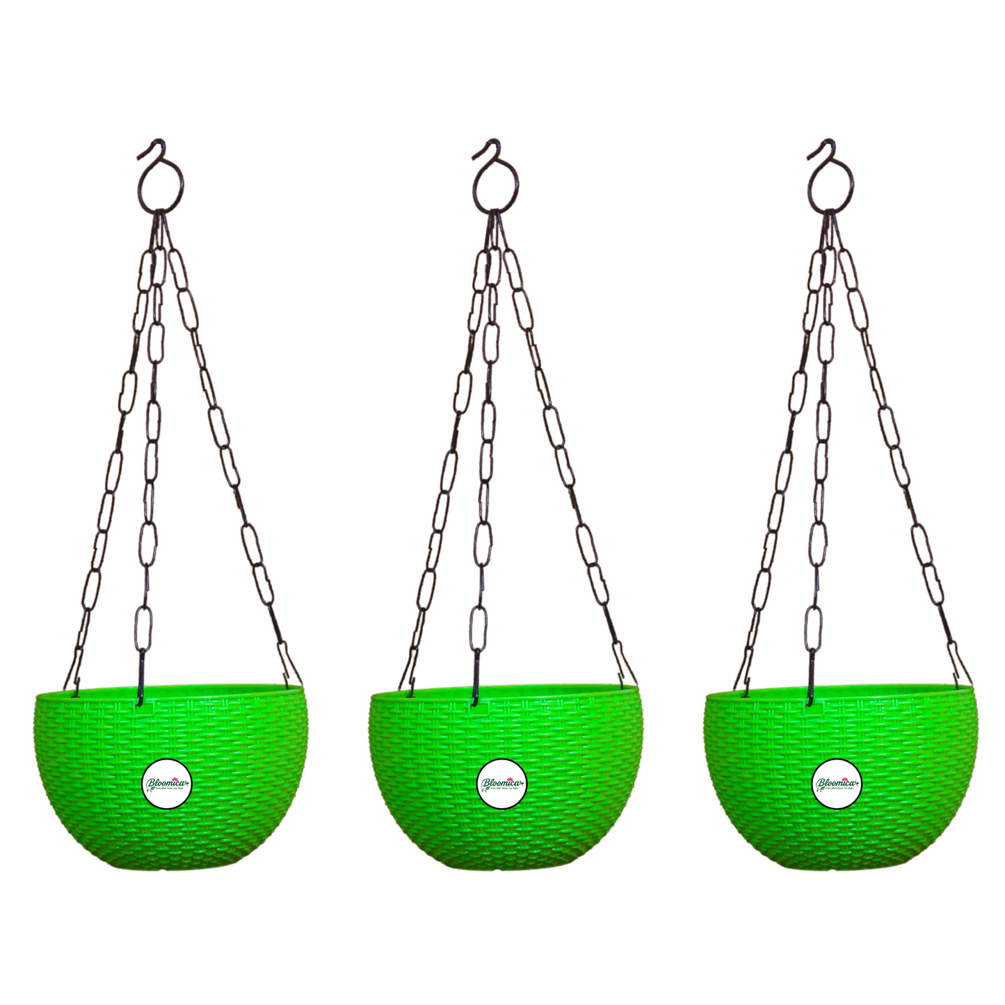 Ultra Model Virgin Plastic Hanging Pot - Green Colour