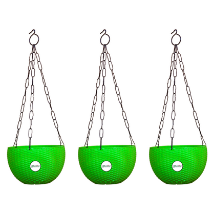 Ultra Model Virgin Plastic Hanging Pot - Green Colour