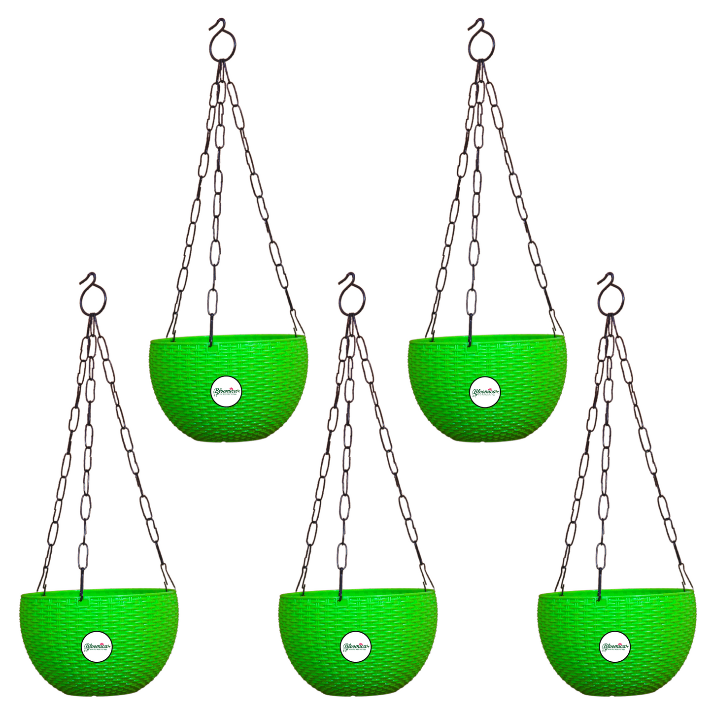 Ultra Model Virgin Plastic Hanging Pot - Green Colour