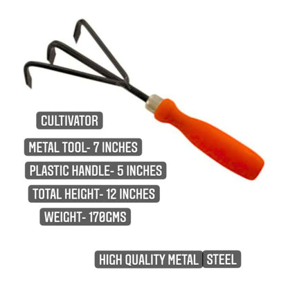 Hand Cultivator with Plastic Handle - Essential Gardening Tool