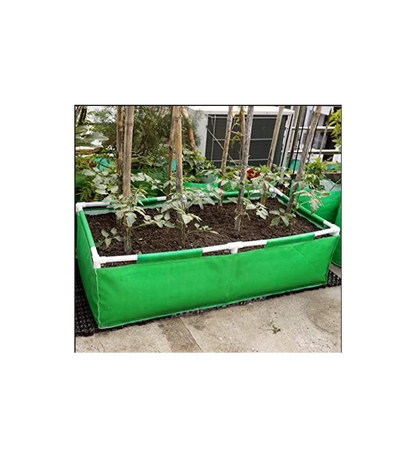 36x24x12 Inches (3x2x1 Ft) - 400 GSM HDPE Rectangular Grow Bag With Supporting PVC Pipes